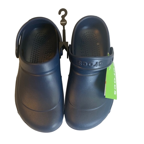 NWT CROCS at Work Bistro Navy Blue Roomy Fit Unisex M5/W7 - Picture 1 of 6